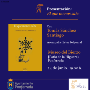 Presentación de «El que menos sabe», de Tomás Sánchez Santiago