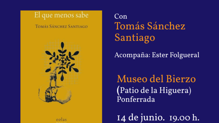 Presentación de «El que menos sabe», de Tomás Sánchez Santiago